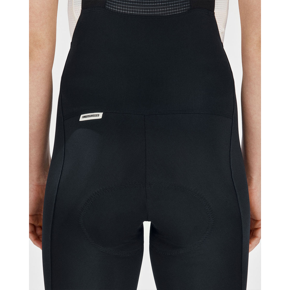 FINGERSCROSSED #ROAD BIB WOMEN Fahrradhose Damen Radsport schwarz black FINGERSCROSSED #ROAD BIB WOMEN Fahrradhose Damen Radsport schwarz black Rücken Detail
