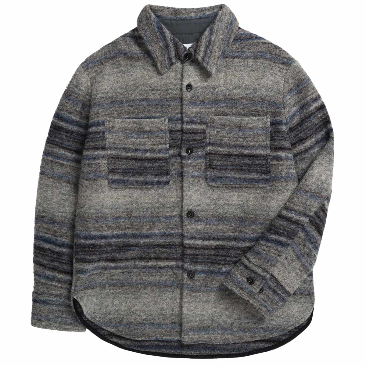 ROTHOLZ Relaxed Overshirt Unisex Rotholz_RelaxedOvershirtWool-Blend-NavyGreyStripe_01