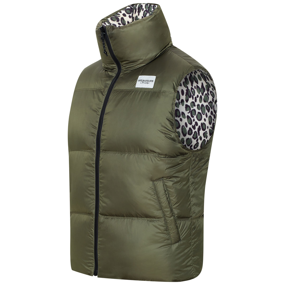 Coralie Thermal Gilet Unisex Cafe_du_Cycliste-Coralie_Camouflage_kaki_Unisex_SK1