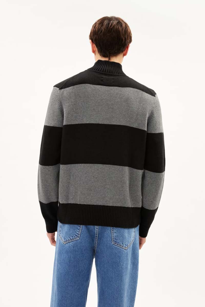 ARMEDANGELS Maaures Strickpullover Herren Armedangels-30005093-MAAURES-black-mid-grey-melange-3