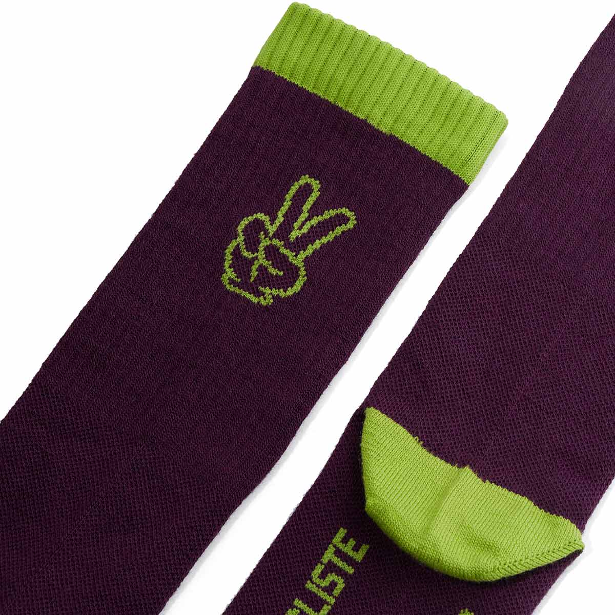 Café du Cycliste Motto Radsocken Unisex Cafe-du-Cycliste_Motto-Socks_matcha-con-quetsche_02