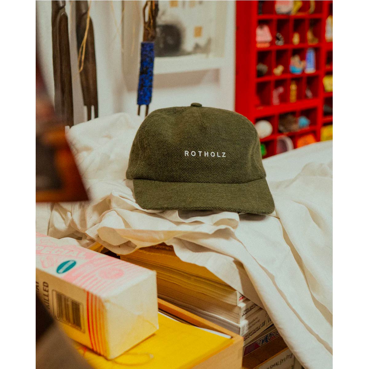 ROTHOLZ Flanell Floppy Cap Unisex Rotholz_FlannelFloppyCapOrganicCotton-MossGreen_04