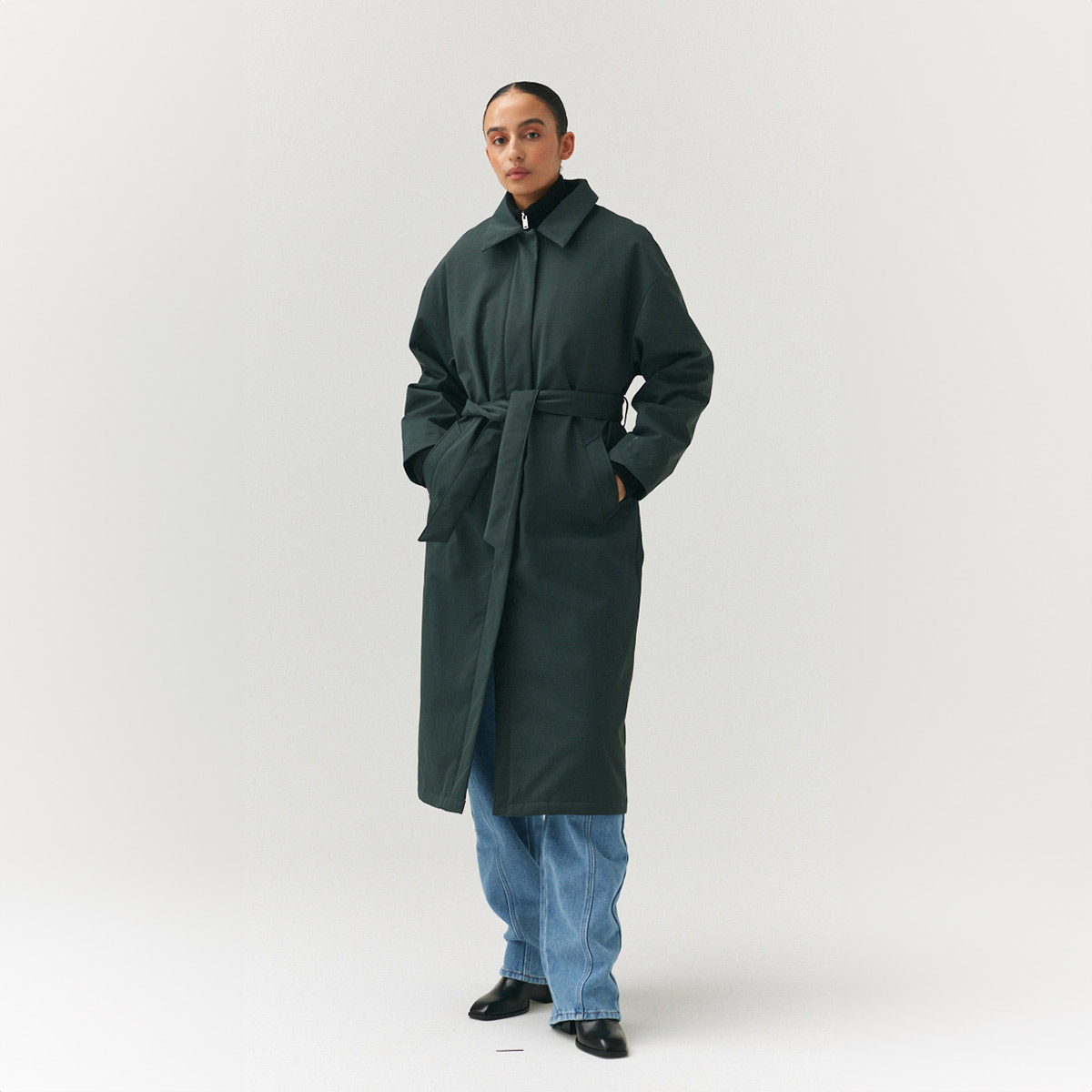 Welter Shelter Rachel G Ninspin Trench Mantel Damen Welter-Shelter_Rachel-G-NIN-SPIN-women_forest-green_05