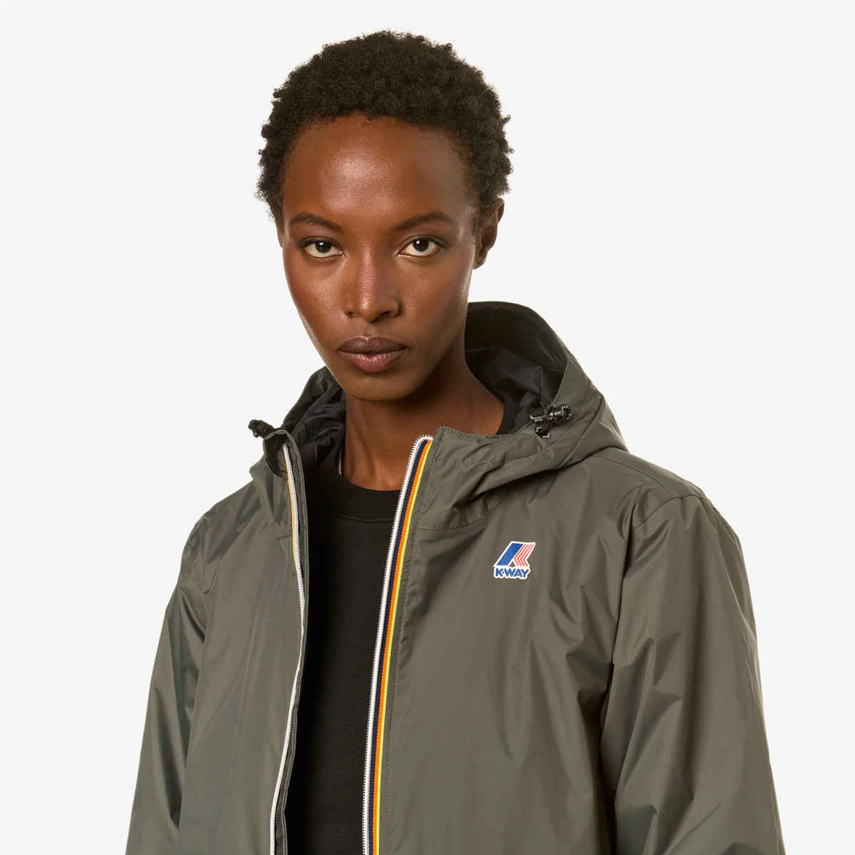 K-WAY Le Vrai 3.0 Eiffel Regenmantel Unisex K-Way_Le-Vrai-3.0-eiffel-warm_coat_green-blackish_03
