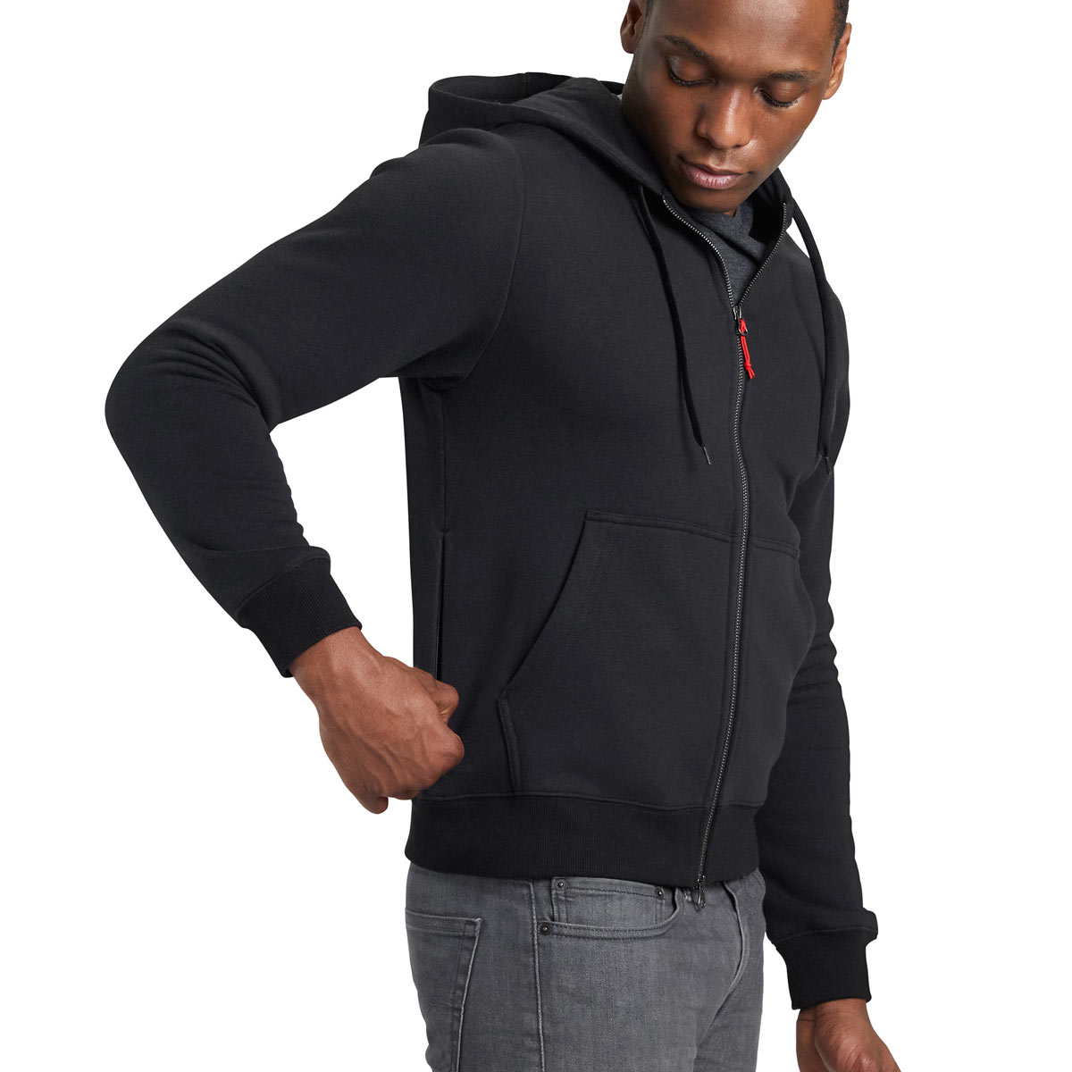 Chrome Industries Fleece Sweatjacke Herren Chrome_Industries_AP-489-BK_Chrome_Issued_Fleece_Hood_Men-m2