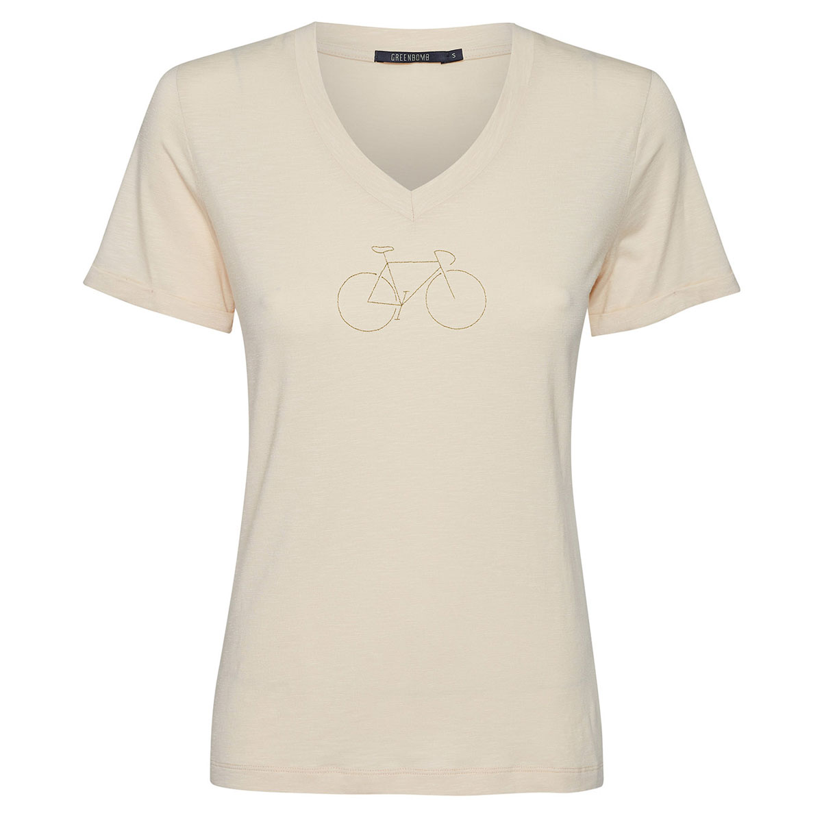 Greenbomb Bike Line Petit T-Shirt Damen Greenbomb-Bike-line-petite-sand-packshot