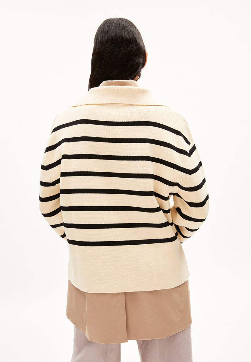 ARMEDANGELS Frejiaas Strickpullover Damen Armedangels_FREJIAAS-STRIPES_oatmilk-black_05