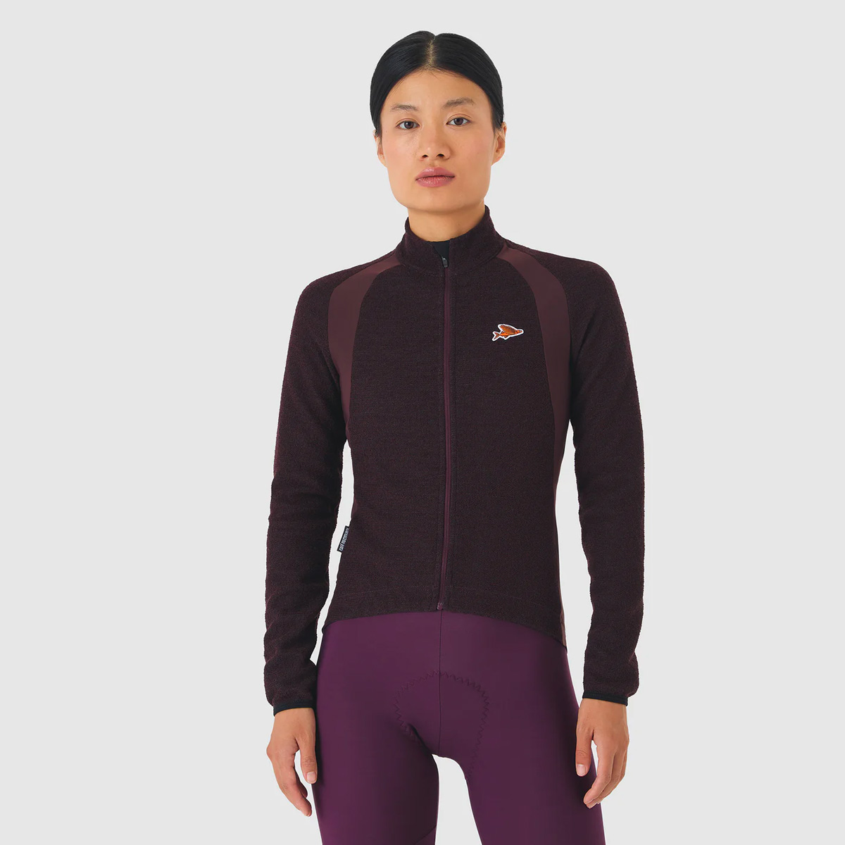 Marguerite Merino Long Sleeve Jersey Women Cafe-du-Cycliste_Marguerite_Merino-Long-Sleeve-Jersey_Women_Quetsche_02