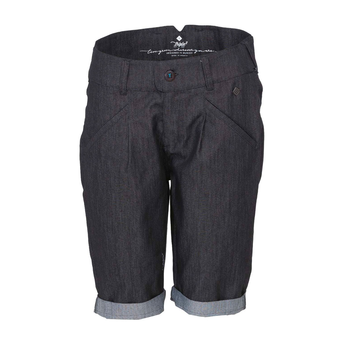 Triple2 KORT Cycle Jeans Shorts Damen 36191_2_1, Bekleidung, Hosen, Kurze Hosen, Jeanshose