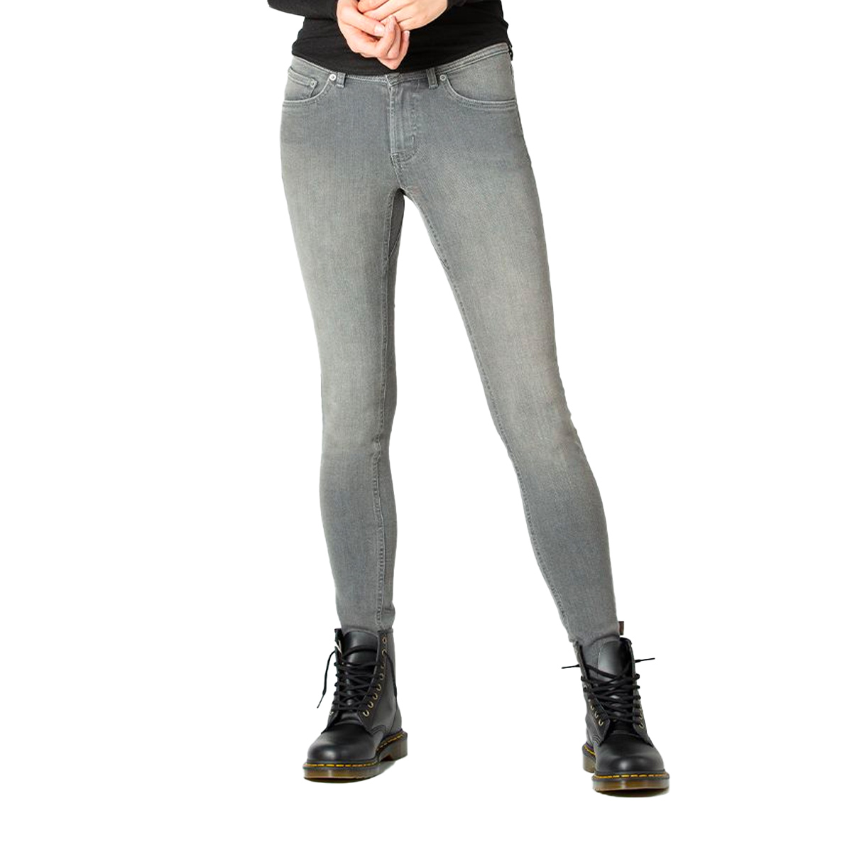 DUER Performance Medium Waist Skinny Jeans Damen Duer-WFLK2650-Grey-Skinny-FR