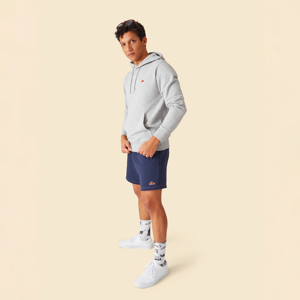 Rolande Hoodie Unisex Cafe_du_Cycliste-Rolande_Sweathsirt-Grey_Melange-04