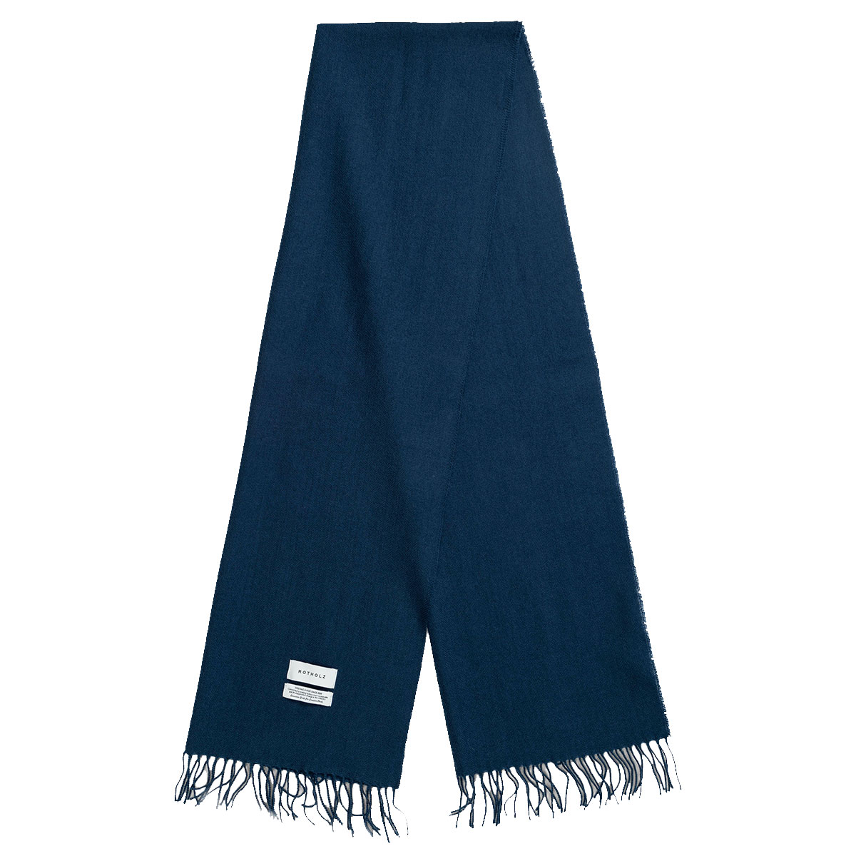 ROTHOLZ Gewebter Merino Schal Unisex Rotholz_WovenMerinoWoolScarf-IndigoBlue_01