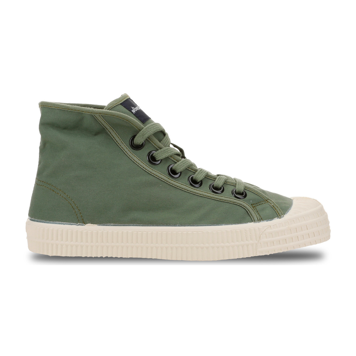 NOVESTA Star Dribble Wax Cotton Mid Sneaker Unisex Novesta_Star-Dribble-Waxed-Cotton_Unisex_Sage_01, Leinwand, Schuhwerk, Schuh, Sneaker, Wildleder