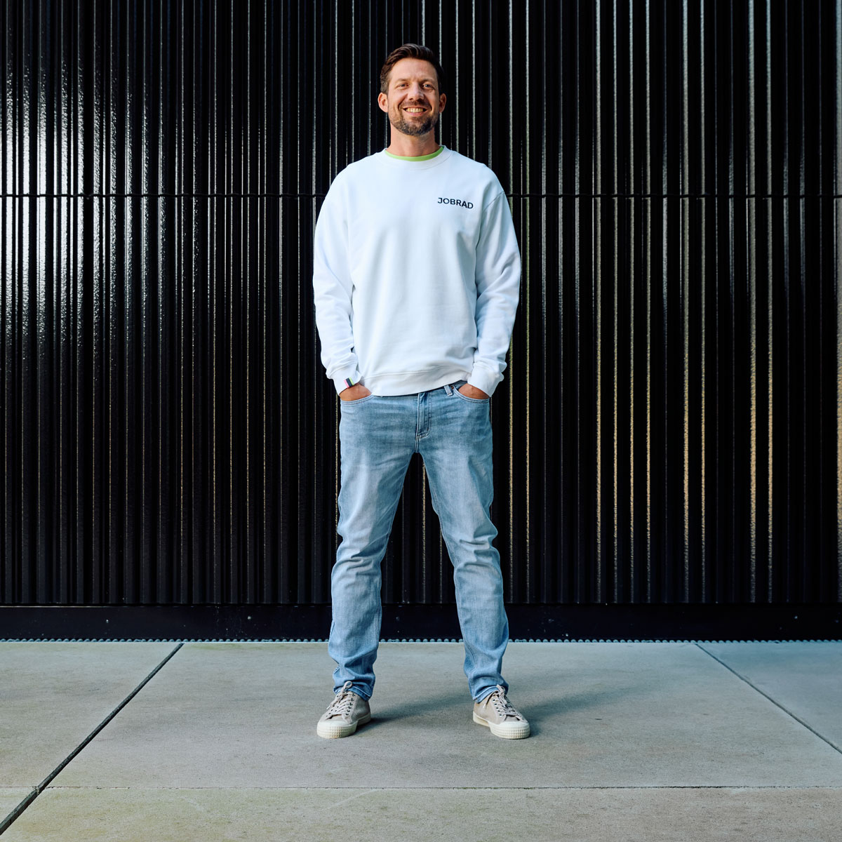 JobRad® Sweatshirt Herren quadrat_Sweatshirt-Herren-Weiss_011_1200x1200