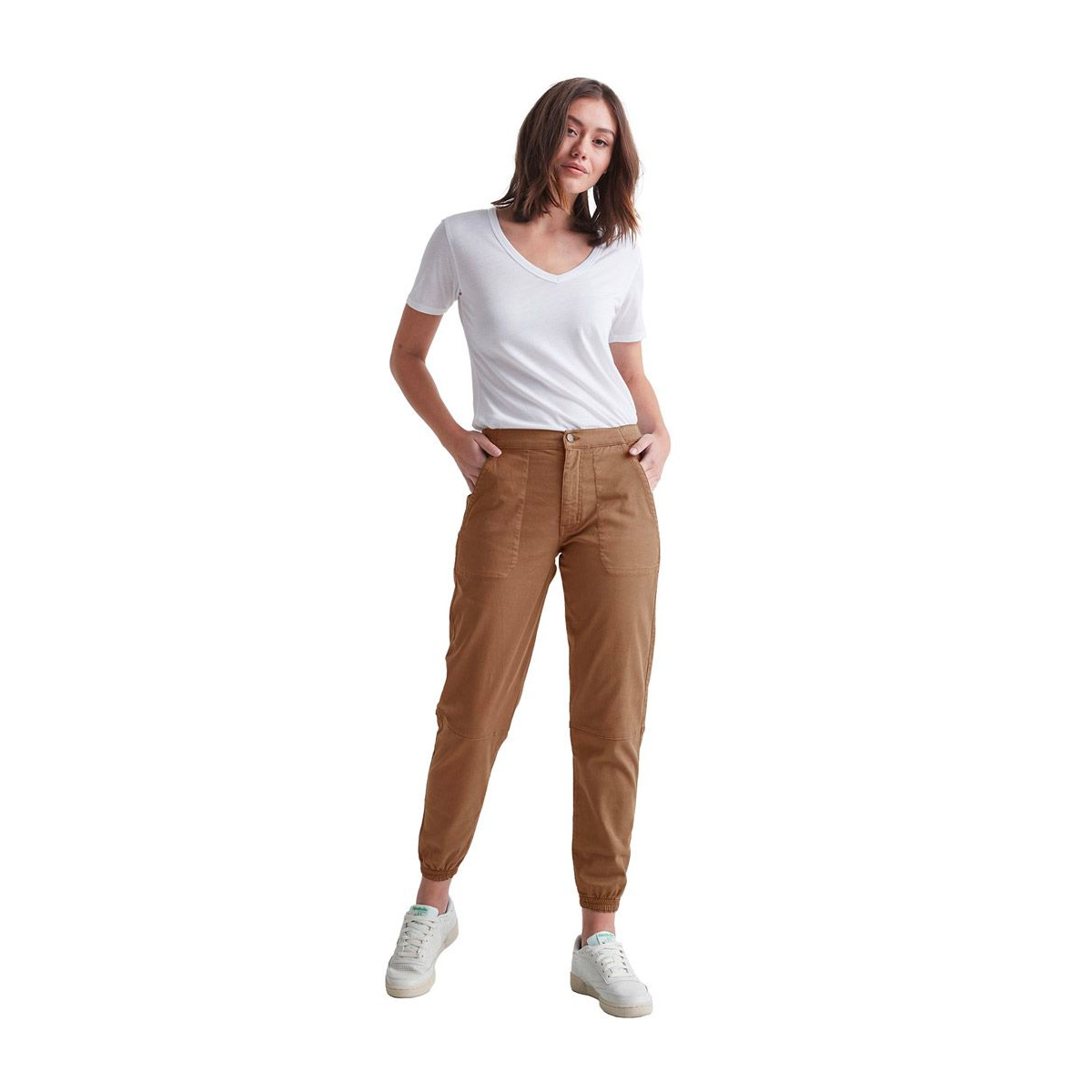 DUER Live Free High Waist Jogginghose Damen Duer-WJTS1200-Live-Lite-High-Rise-Jogger-Sand-Storm-m1