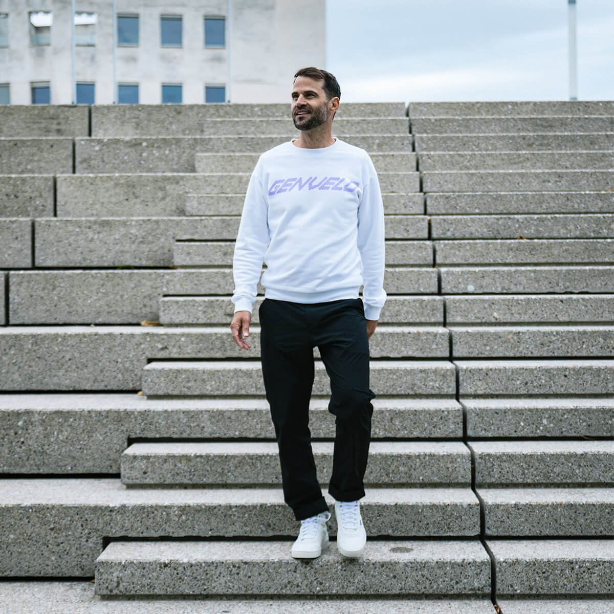 GENVELO Sweatshirt, Herren, weiss