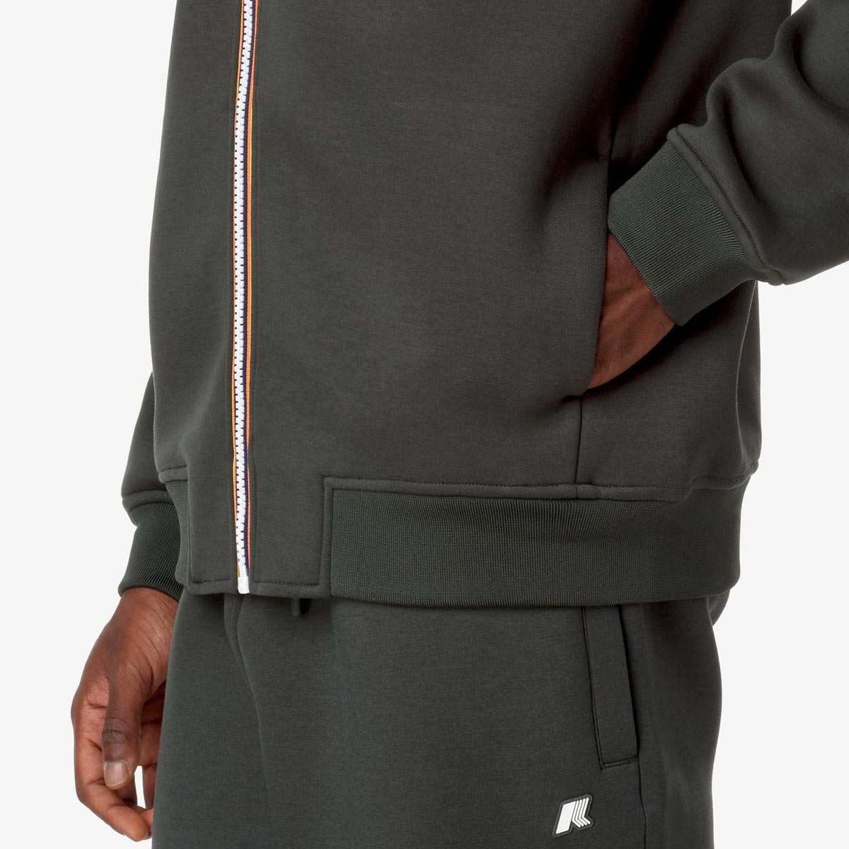 K-WAY Abel Spacer Sweatjacke Herren k-way_ABEL-SPACER_Jacket_green-blackish_02