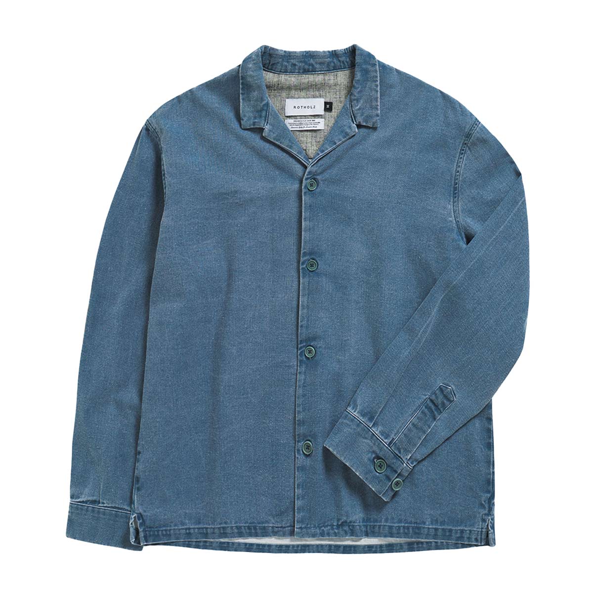 Rotholz Leisure Shirt Organic Cotton Unisex Hemd Biobaumwolle blau Rotholz Leisure Shirt Organic Cotton Unisex Hemd Biobaumwolle blau Freisteller von Vorne