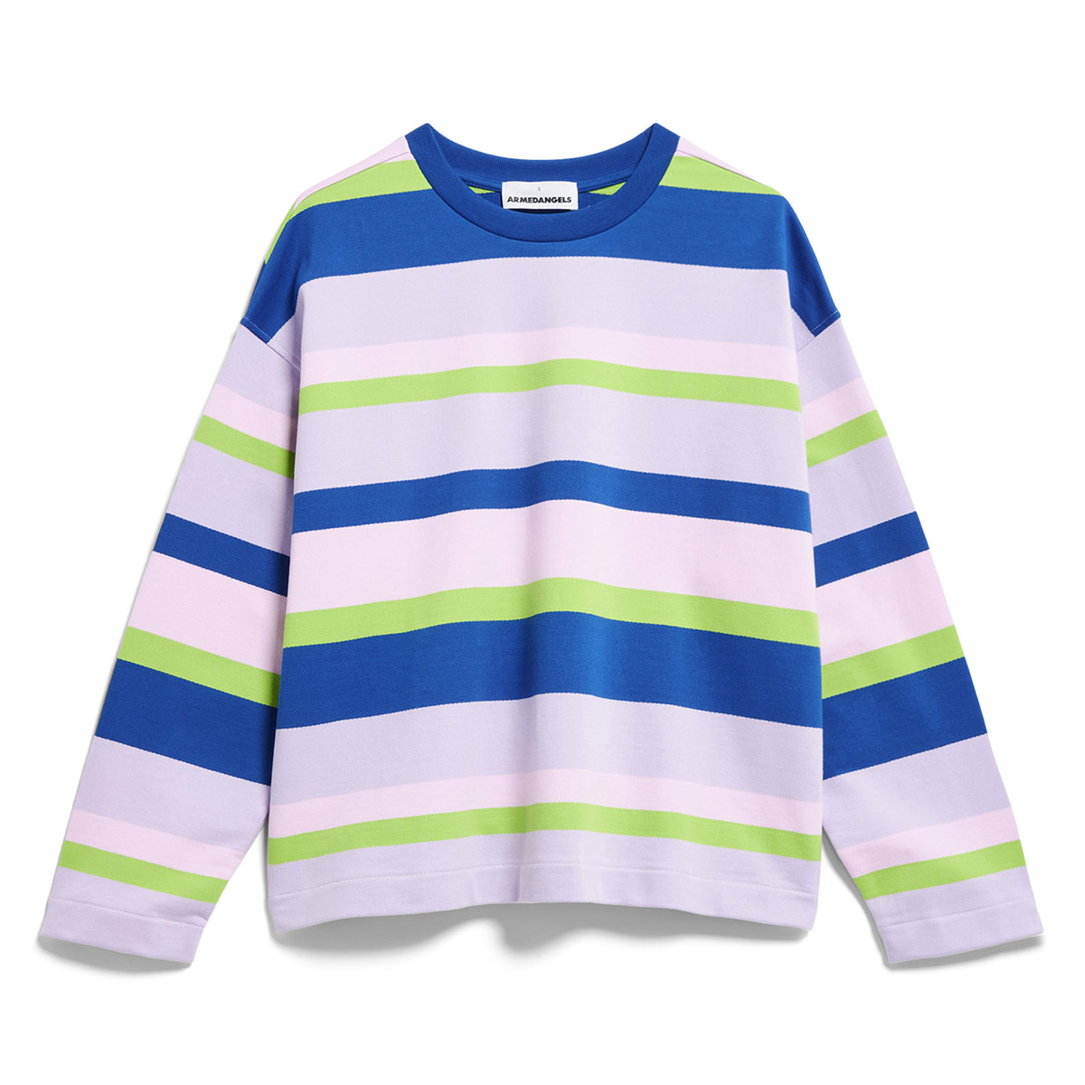 ARMEDANGELS Frankaa Horaacios Sweatshirt Damen AA_30006011-2772_FRANKAA-HORAACIOS_dynamo-blue-pink-light_01