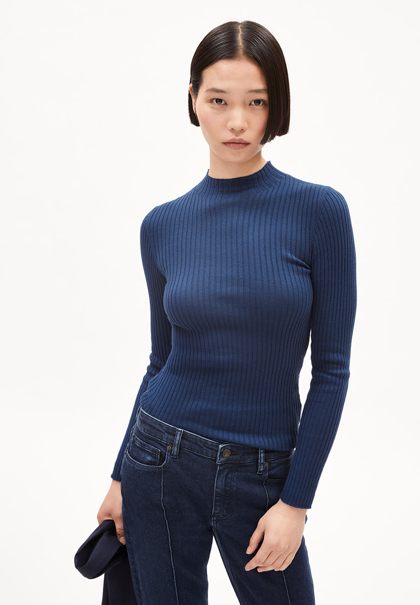 ARMEDANGELS Alaania uni Strickpullover Damen Armedangels_ALAANIA_faded-indigo_02cIsgDGt2MJ4FG