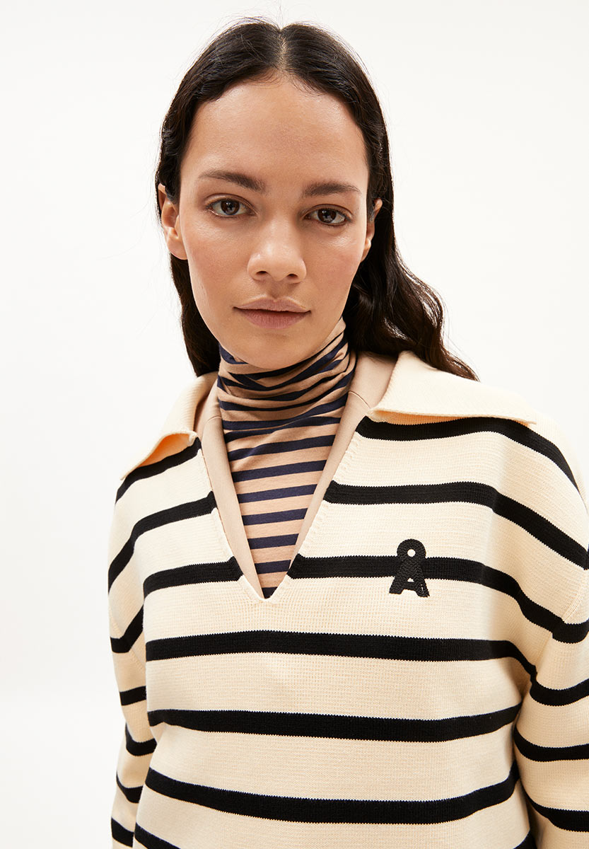 ARMEDANGELS Frejiaas Strickpullover Damen Armedangels_FREJIAAS-STRIPES_oatmilk-black_03