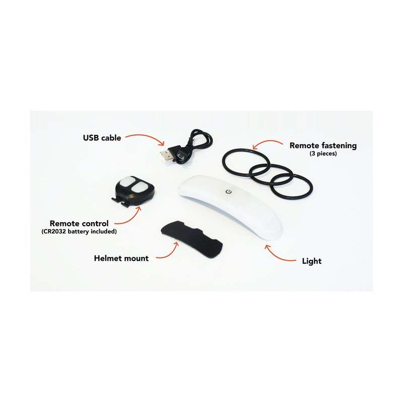 Overade Blinxi LED-Beleuchtung für Fahrradhelme mit Blinker  Overade-Blinxi-Lieferumfang