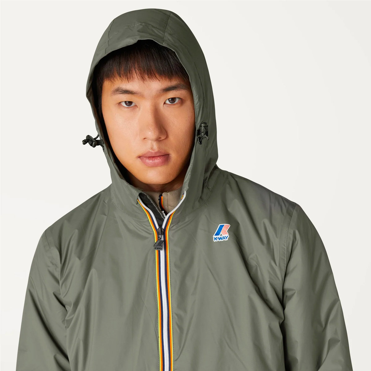 K-WAY Le Vrai 3.0 Claude Regenjacke Unisex K-Way_Le-Vrai-3.0-Claude-warm_jacket_green-blackish_03