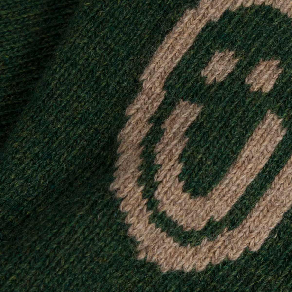 ROTHOLZ Smiley Strickpullover Unisex Rotholz_SmileyKnitSweaterWool-Blend-MossGreen_09