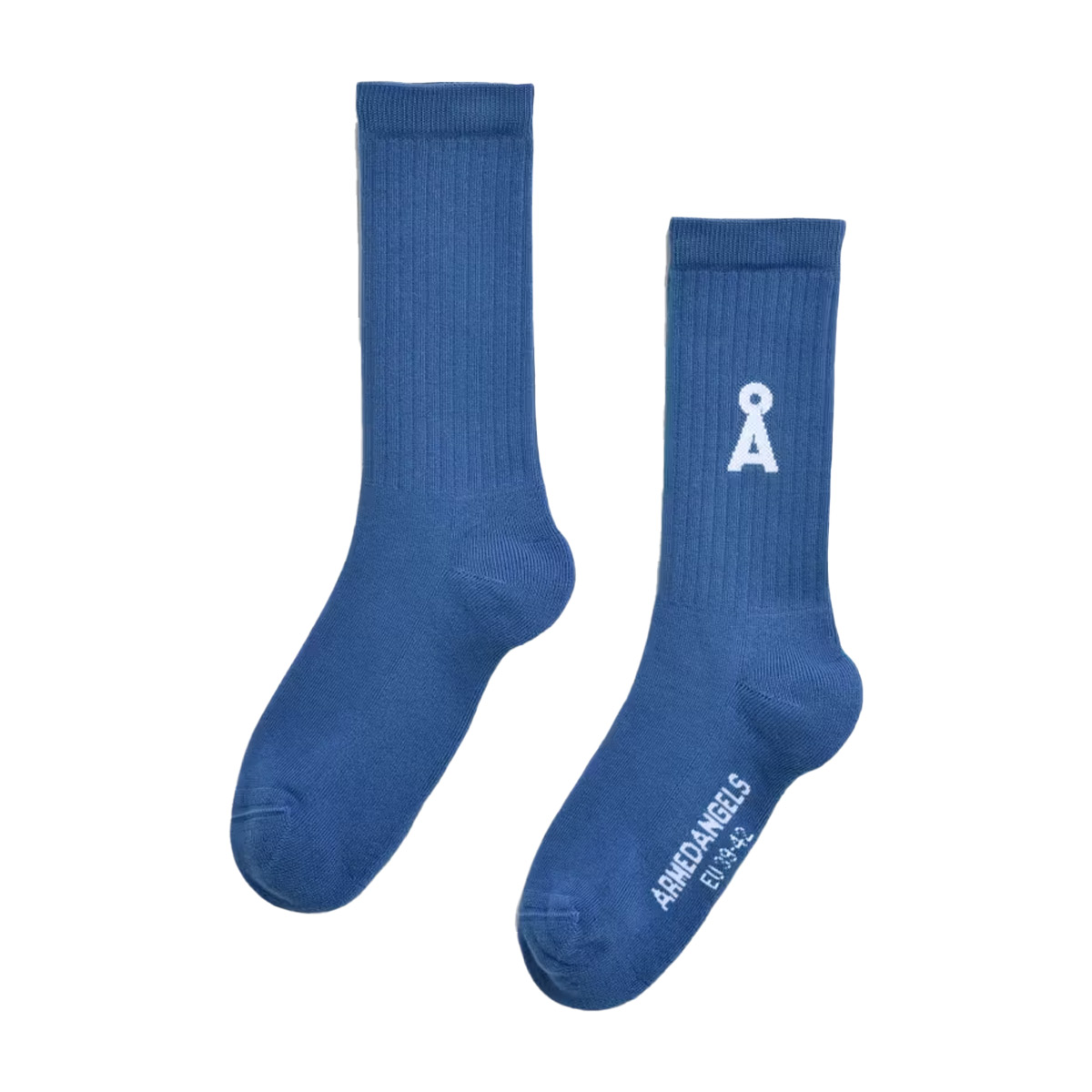 ArmedAngels Saamus Bold Socken Unisex blau dark morning Freisteller