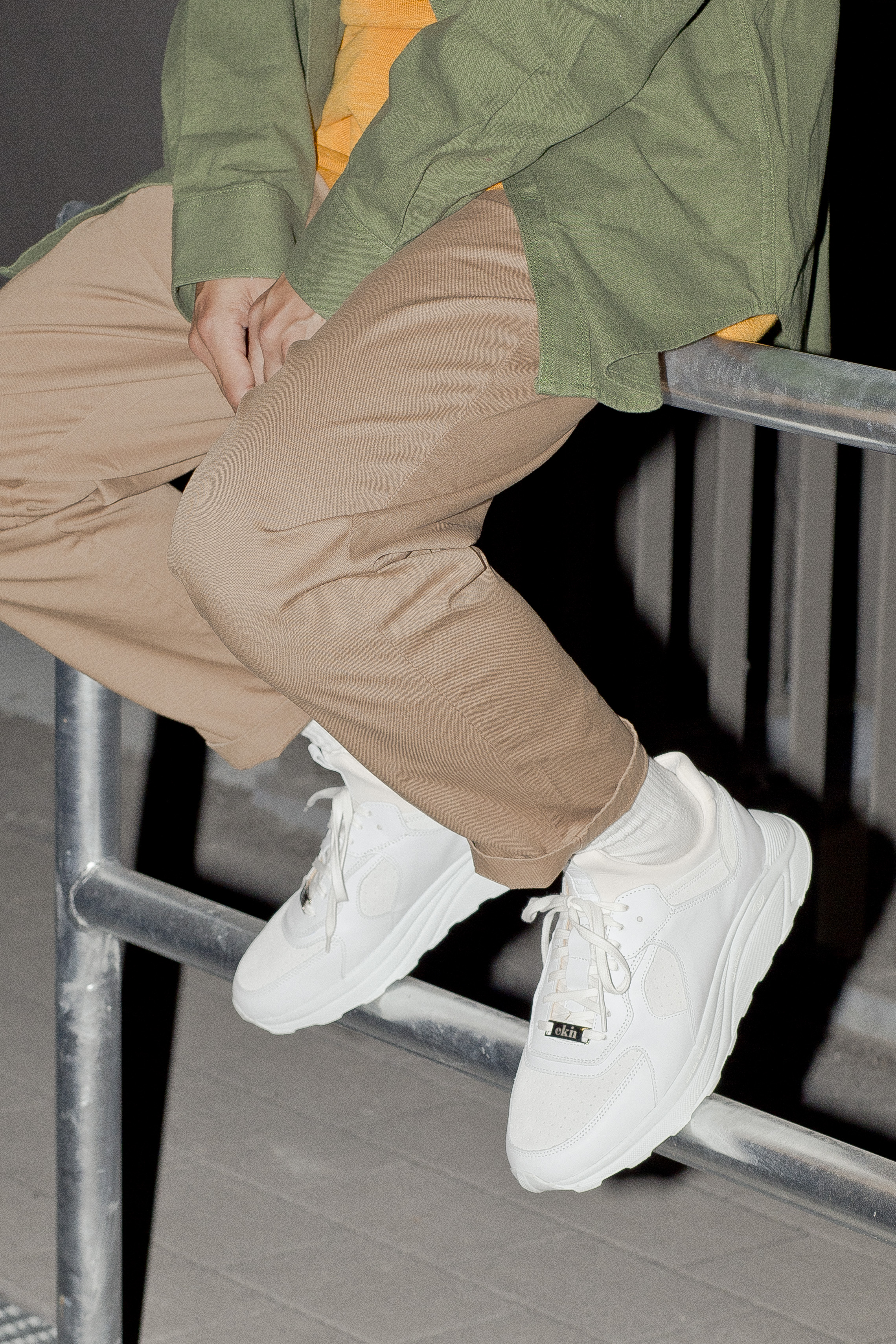 EKN Footwear Larch Sneaker Unisex EKN-LARCH_WHITE-21, Schuh, Sneaker, Handlauf, Person, Hosen, Schuh, Sneaker, Handlauf, Person, Hosen