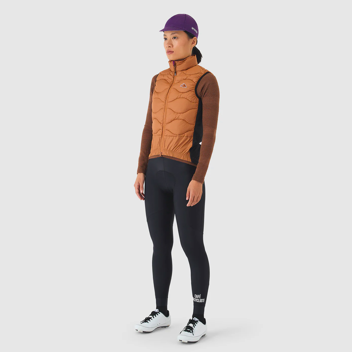 Alexia Weste Unisex Cafe-du-Cycliste_Alexia-Packable-Padded-Thermal-Gilet-Unisex_Cashew_04