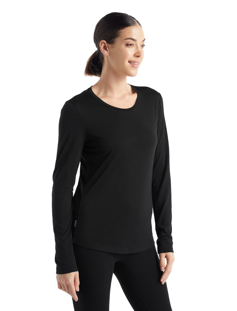Icebreaker Sphere II Langarmshirt Damen Icebreaker_FW22-Women-Sphere-II-LS-Tee-BLACK-0A56EJ001_1
