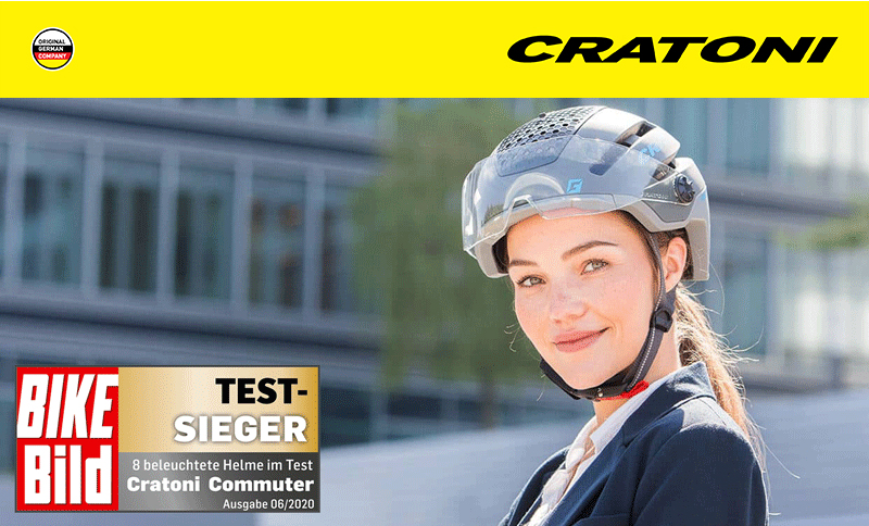 Cratoni Commuter Fahrradhelm mit Visier Cratoni-Commuter-BikeBildTestsieger-Header-06-20