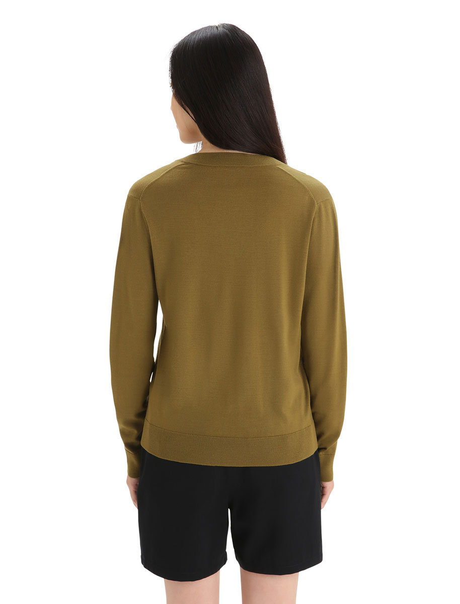 Icebreaker Wilcox LS V Merino Strickpullover Damen Icebreaker Wilcox LS V Merino Strickpullover Damen