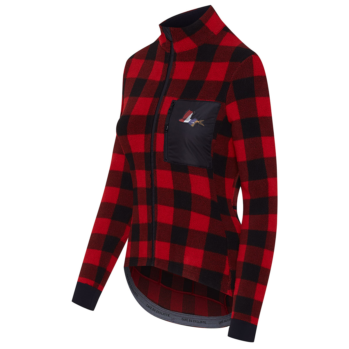 Café du Cycliste Solange Langarm Radtrikot Damen Cafe_du_Cycliste-Solange_Mountain_Style_Gravel_Jersey-Red-Black-3