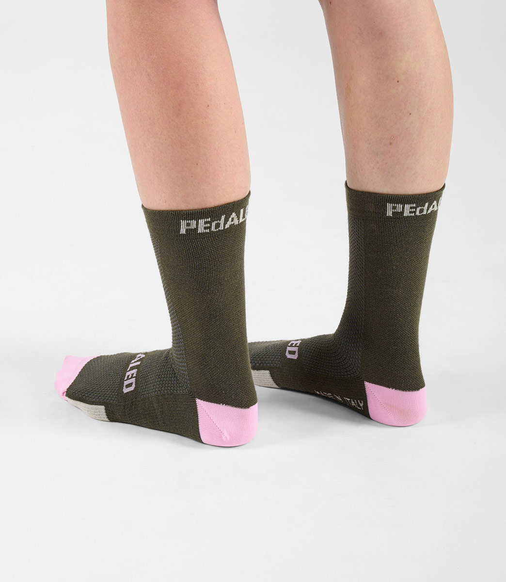 PEdALED Element Radsocken Unisex PE-24WSSEL-S-GN_cycling-socks-green-element-01