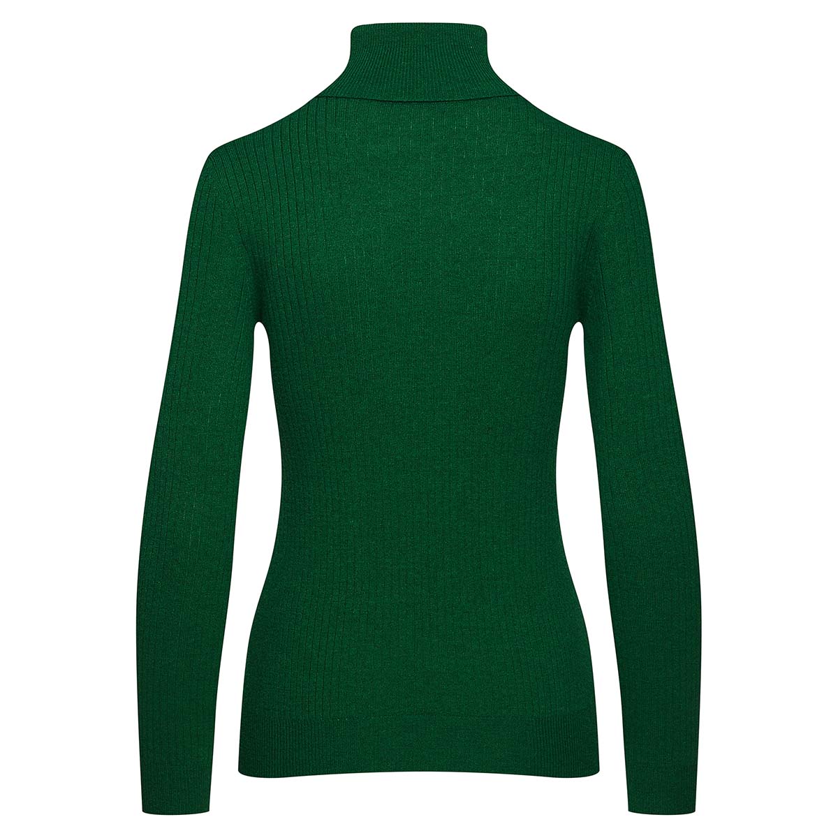 Café du Cycliste Nicole Rippstrick Rollkragenpullover Damen Cafe_du_Cycliste-Nicole_Ribbed_Merino_Roll_Neck-Forest_green-2