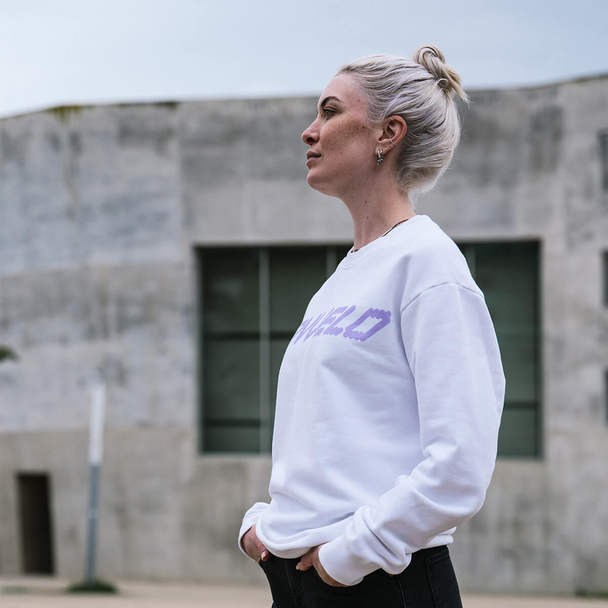 GENVELO Sweatshirt, Damen, weiss