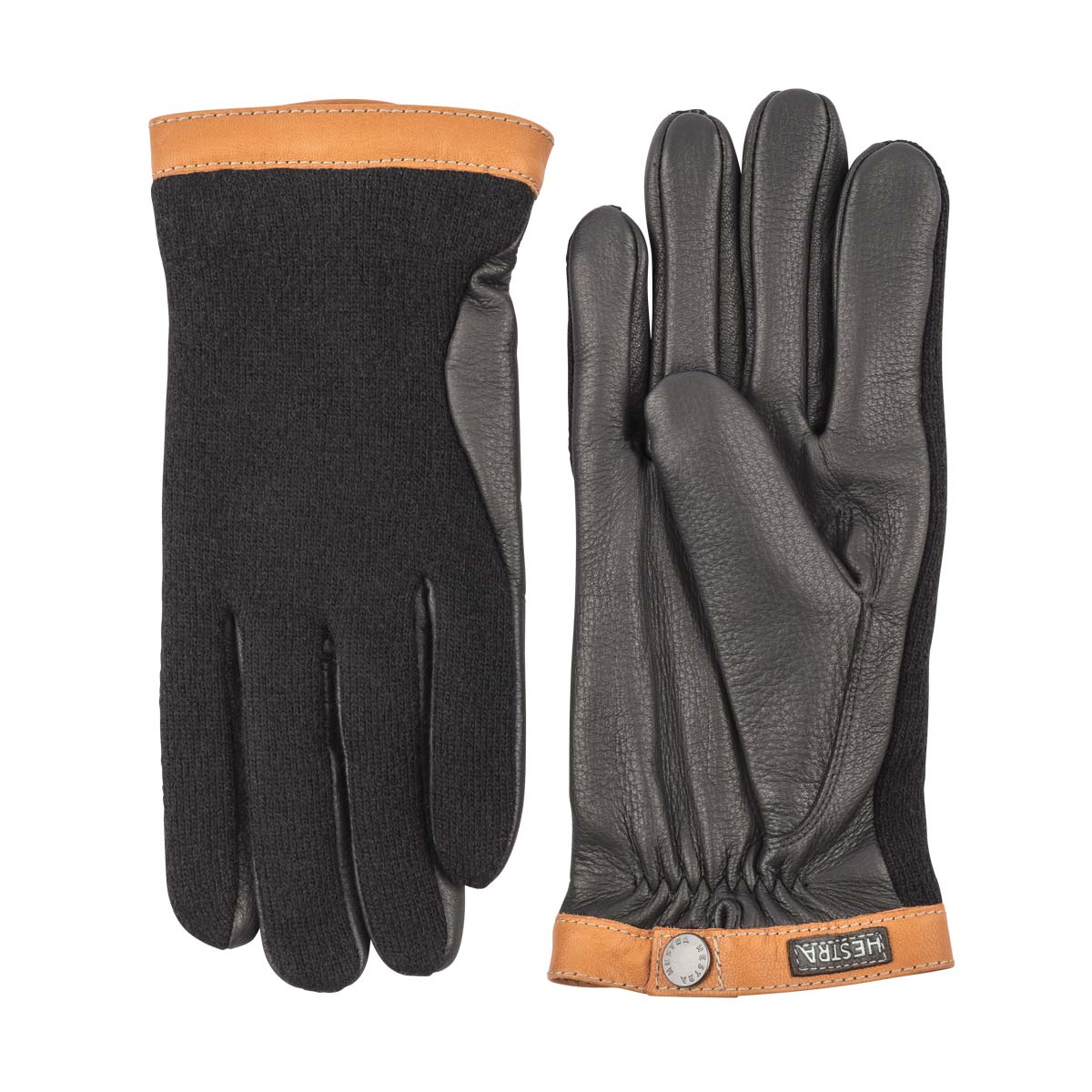 Hestra Deerskin Wool Tricot Leder Handschuhe Herren Hestra_Deerskin_Wool_Trikot-20450_Black-Black