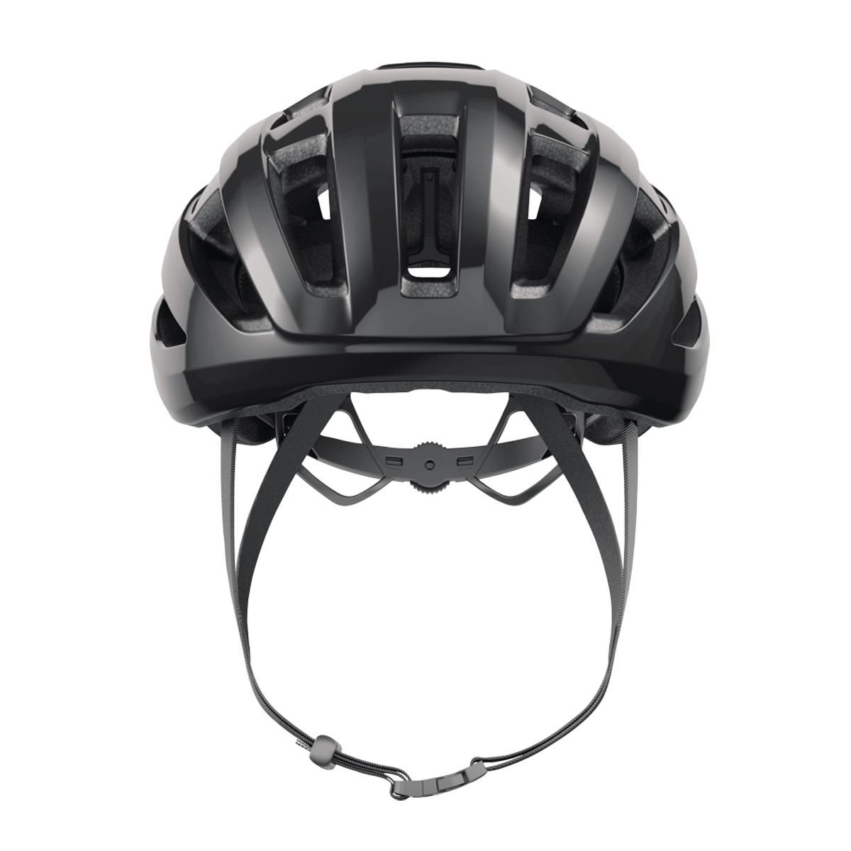 ABUS Helm Powerdome Unisex shiny Black Fahrradhelm ABUS Helm Powerdome Unisex shiny Black Fahrradhelm von Vorne