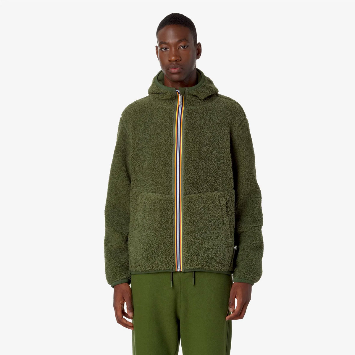 K-WAY Jack Sherpa Polar Fleece Double Wendejacke Herren k-way_JACK-SHERPA-POLAR-REVERSIBLE_Jacke_GREEN-C---GREEN-C_02