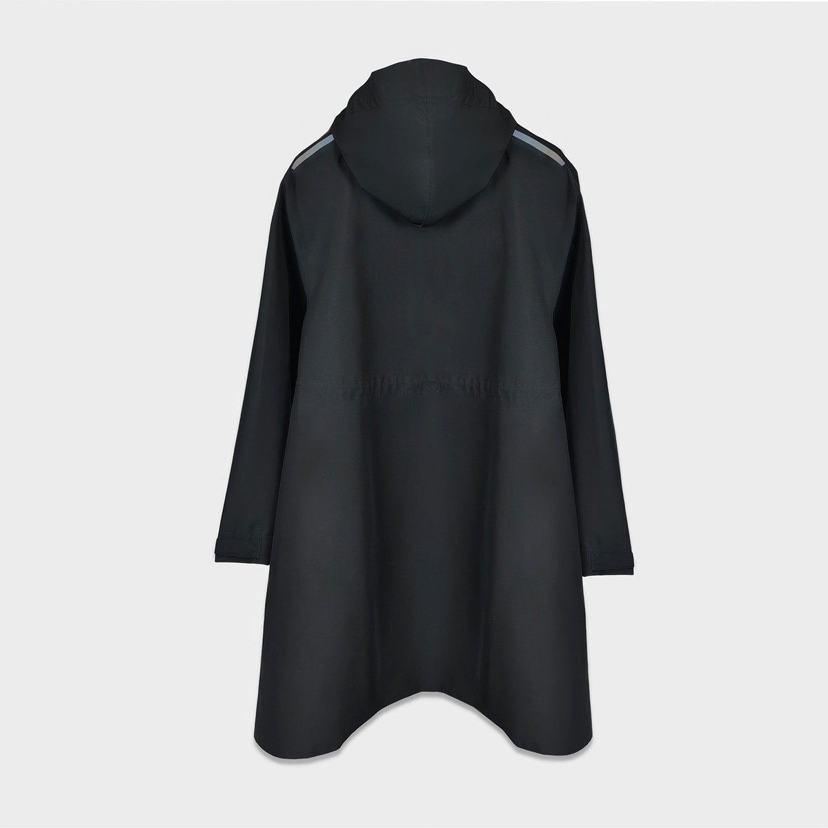 GENVELO Rain Cape Unisex Damen Herren black schwarz Regencape Vaude GENVELO Rain Cape Unisex Damen Herren black schwarz Regencape Vaude Freisteller von Hinten