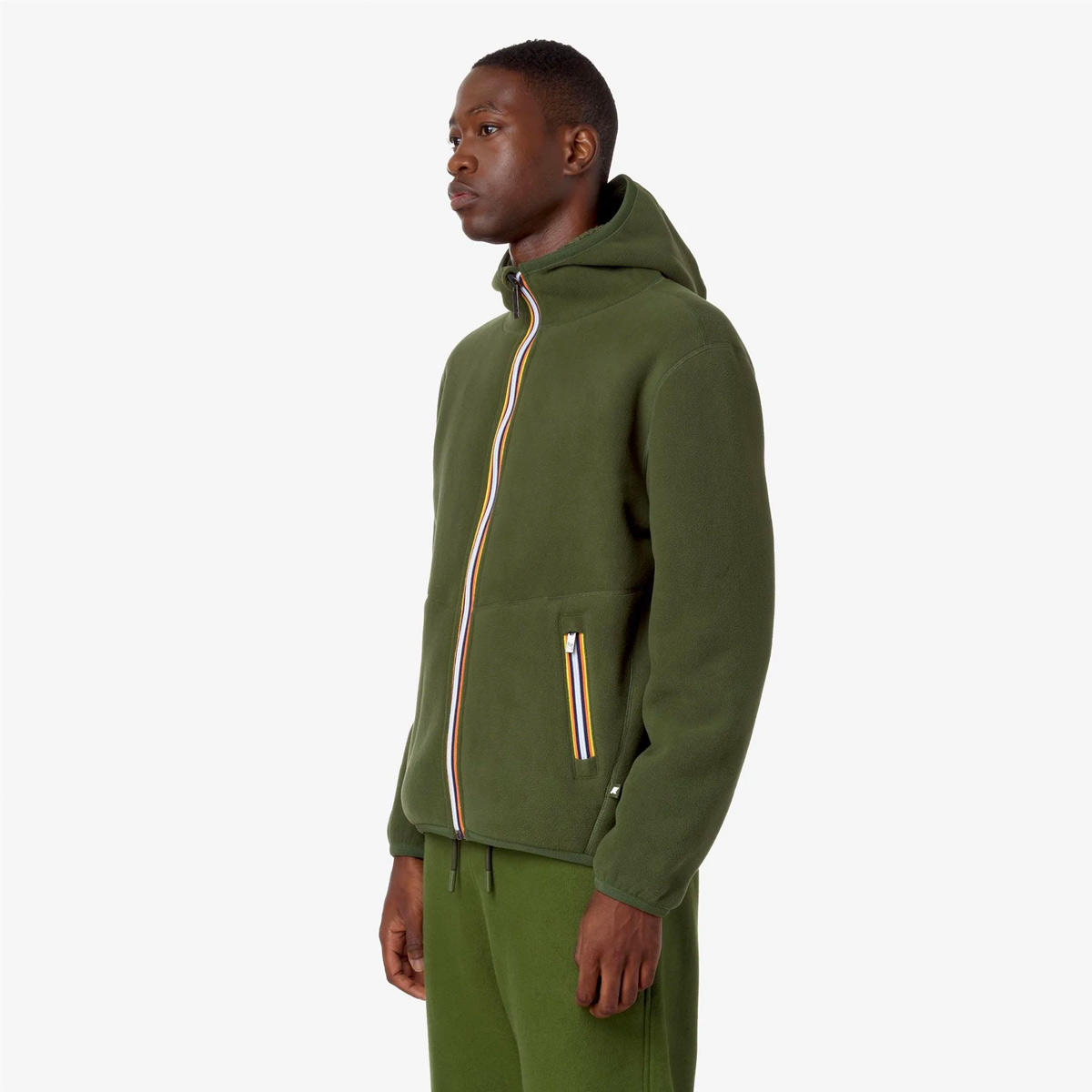K-WAY Jack Sherpa Polar Fleece Double Wendejacke Herren k-way_JACK-SHERPA-POLAR-REVERSIBLE_Jacke_GREEN-C---GREEN-C_05