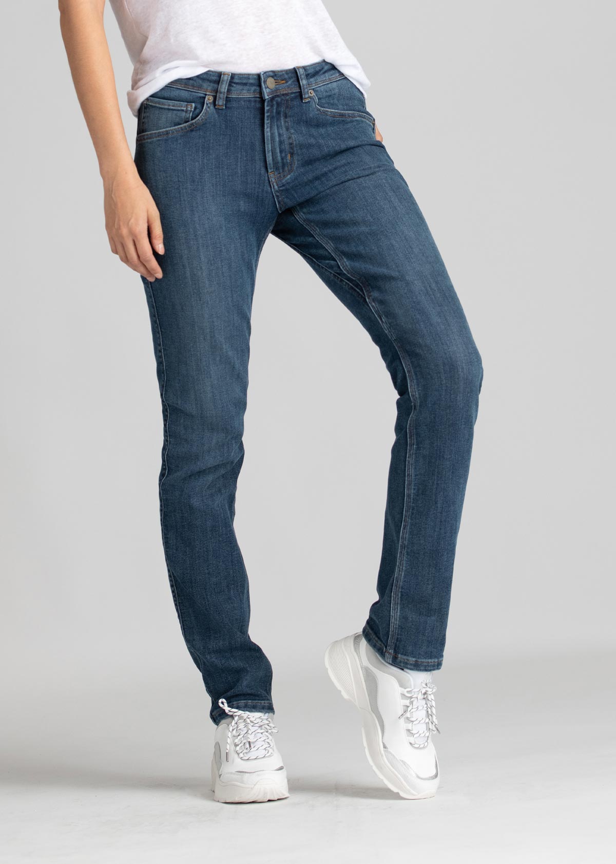 Performance Denim Slim Straight Jeans Women