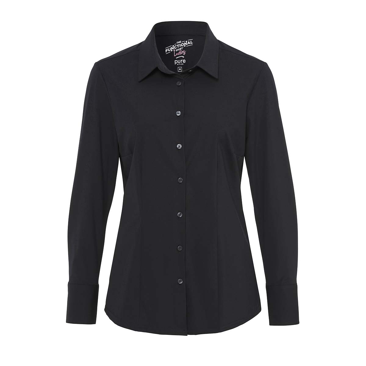 PURE Functional Slim Fit Hemdbluse Damen D21350-91900-001f-Pure-Bluse-vorne