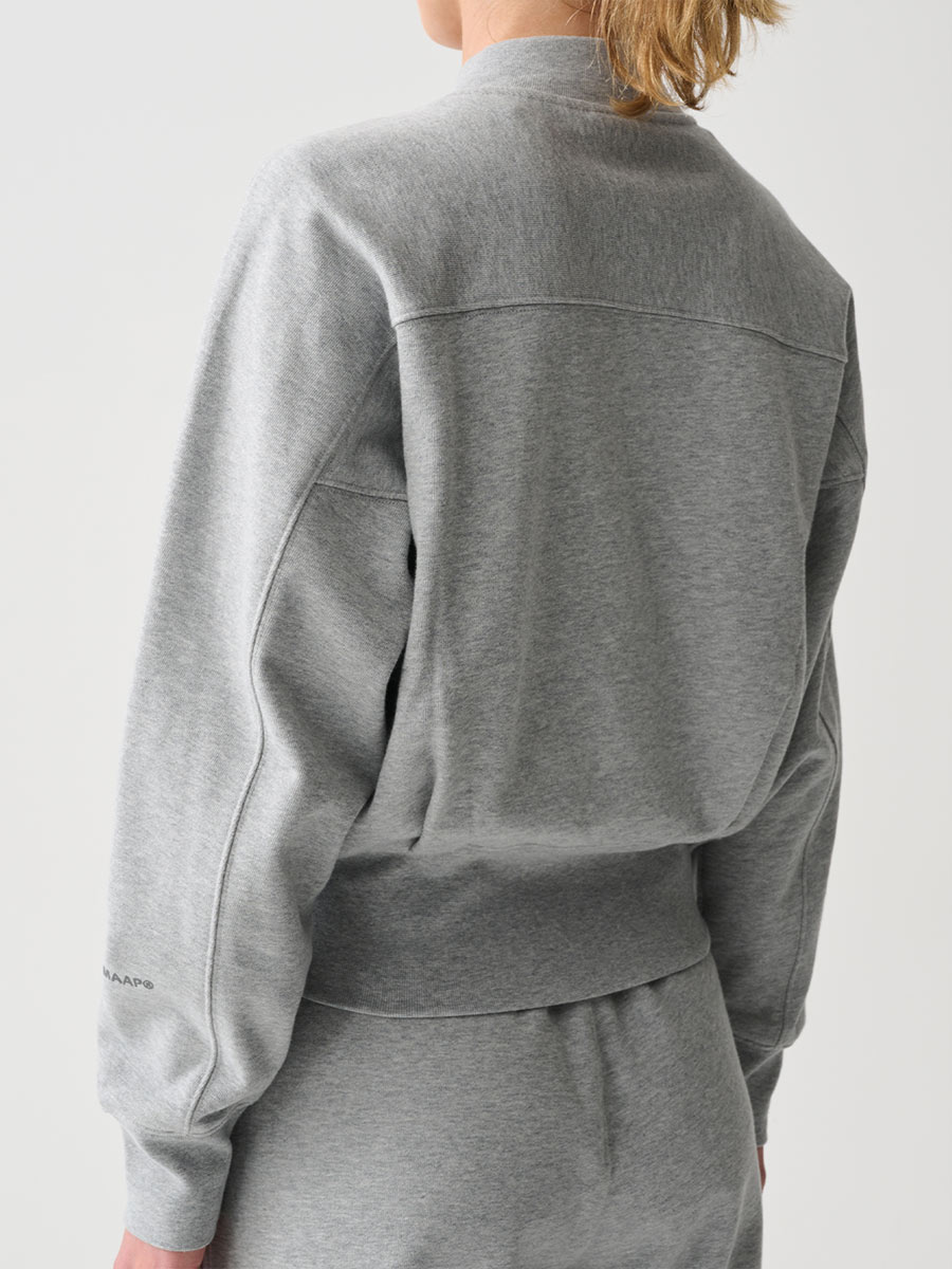 MAAP Essentials Zip Crew Sweatjacke Damen  Maap_MPWTO241224_GYML-Essentials-Zip-Crew_Grey-Marle_Aero_04