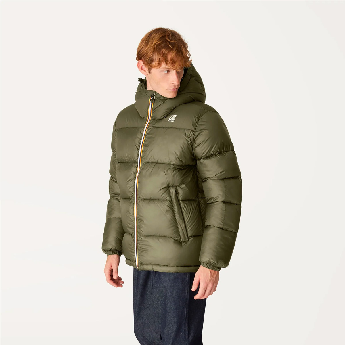 K-WAY Le Vrai 3.0 Claude Heavy Warm Thermo Jacke Unisex K-Way_Le-Vrai-3-0-Claude-heavy-warm_jacket_green-blackish_04