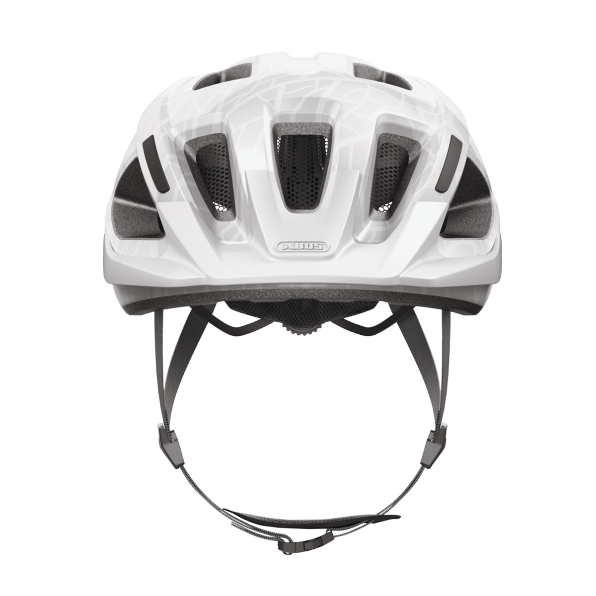 ABUS ADURO 3.0 Fahrradhelm mit Schild Trekking City Unisex white art weiss ABUS ADURO 3.0 Fahrradhelm mit Schild Trekking City Unisex white art weiss von Vorne