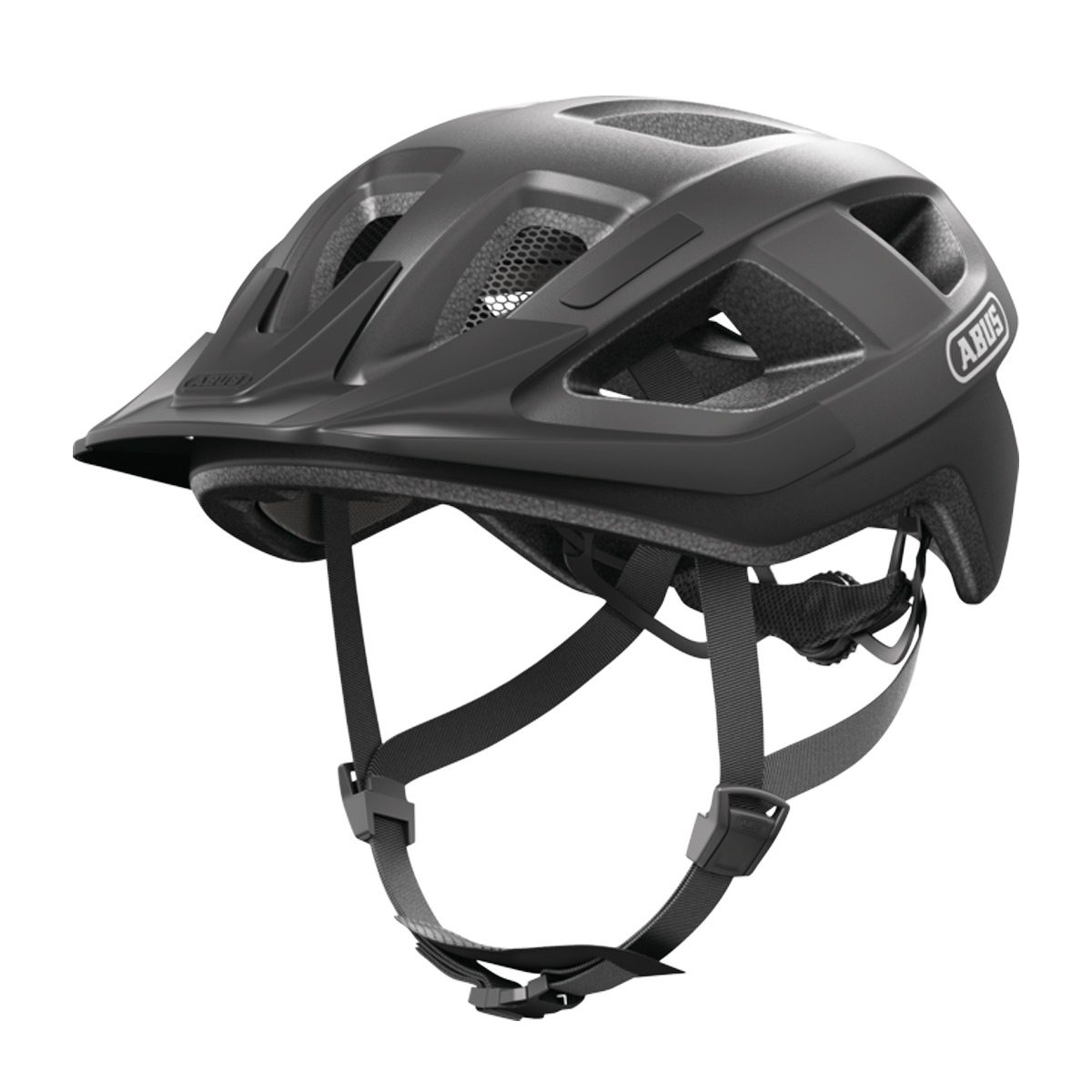 ABUS ADURO 3.0 Fahrradhelm mit Schild Trekking City Unisex titan dunkelgrau ABUS ADURO 3.0 Fahrradhelm mit Schild Trekking City Unisex titan dunkelgrau schräg vorne