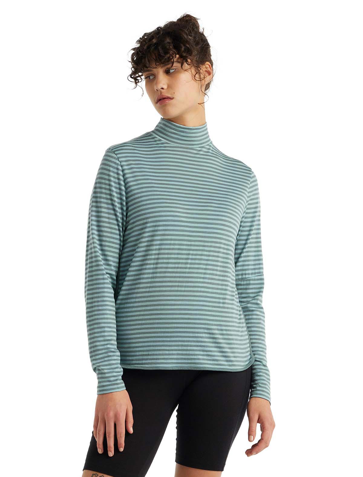 Icebreaker Roamaway Langarmshirt Damen Icebreaker-FW21-WOMEN-ROAMAWAY-LS-MOCK-NECK-0A59JG097_1